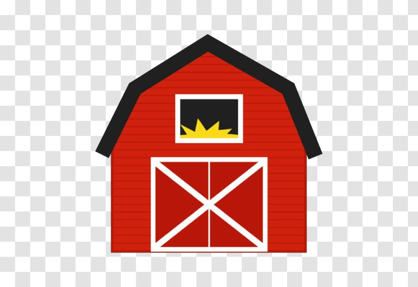 Red Barn Logo Triangle House Transparent PNG