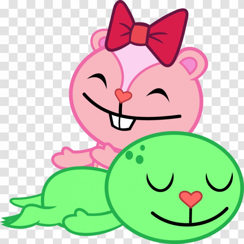 Flippy Toothy Cuddles Sniffles Lumpy - Flower - Happy Tree Friends Transparent PNG