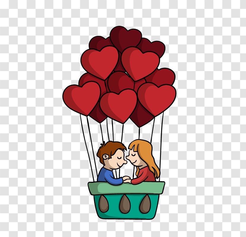 Love Image Romance Poster Boyfriend - Heart - Balloncartoon Cartoon Transparent PNG