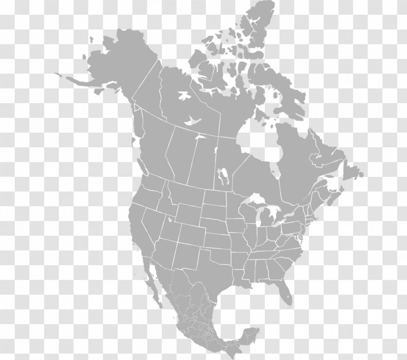Canada United States Mexico City Administrative Divisions Of Map - Travel Transparent PNG