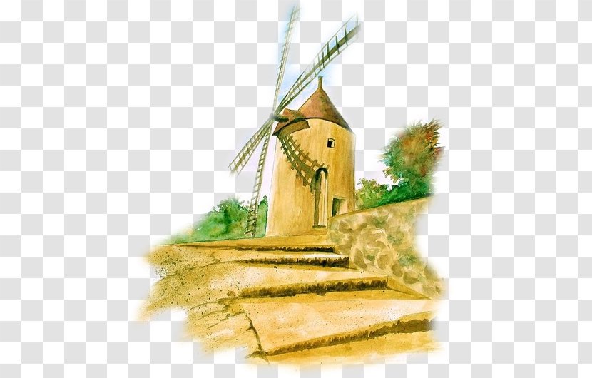 Windmill Alphonse Daudet's Mill Moulins - Brush - VINTILATING Transparent PNG