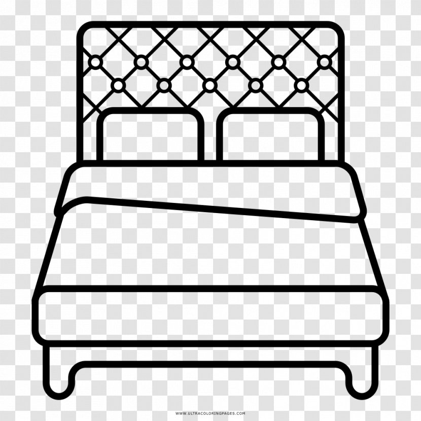 Bedside Tables Mattress Drawing - Black And White - Table Transparent PNG