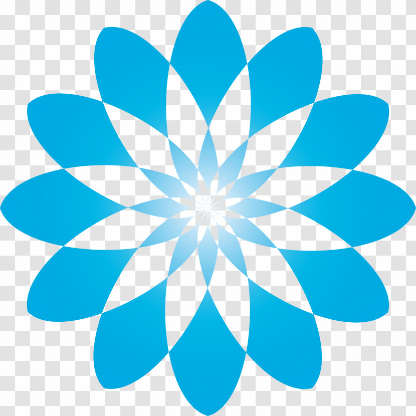 Blue Aqua Petal Plant Logo Transparent PNG