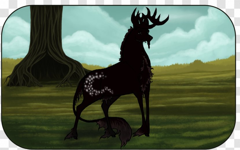 Horse Reindeer Character Fiction - Grass Transparent PNG