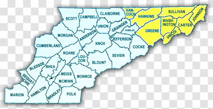 East Tennessee Sullivan County, Map State Route 72 Middle - Northeast Transparent PNG