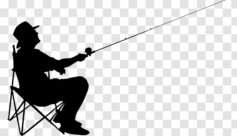 Fisherman Wall Decal Sticker Silhouette - Sitting - Fishing Transparent PNG