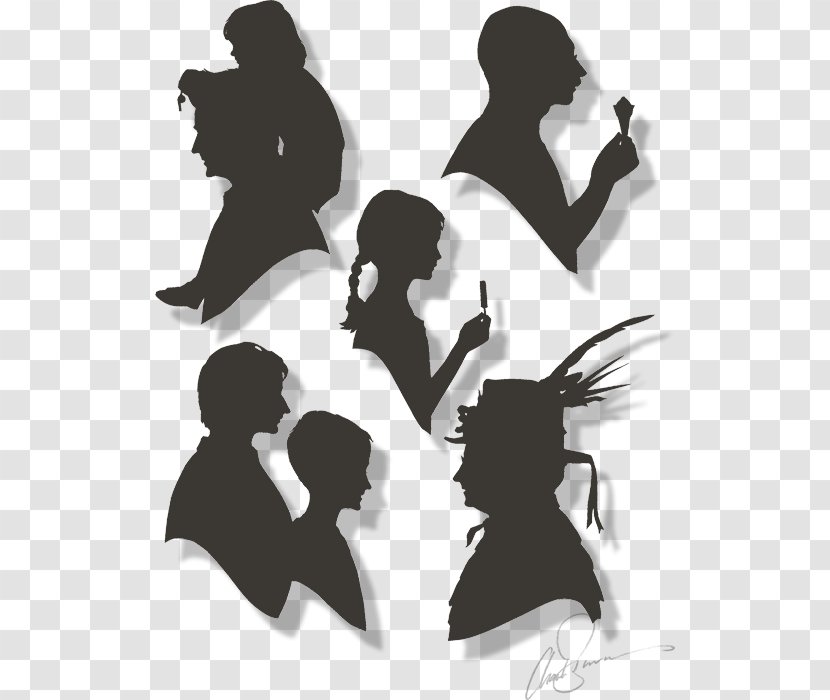 Silhouette Black And White Drawing Art - Photography Transparent PNG