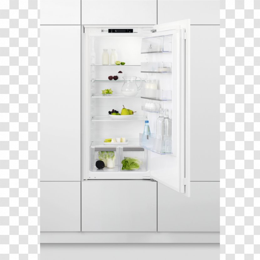 Refrigerator Electrolux EN3487AOO Fridge Freezer Frost Free 239+78Litres Brown European Union Energy Label Freezers - Kitchen Appliance Transparent PNG