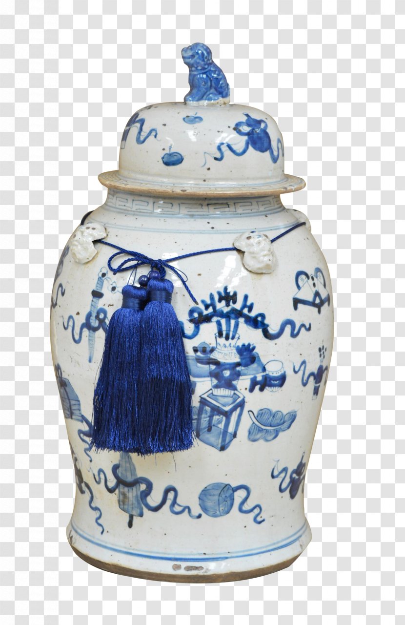 Blue And White Pottery Sarreid Limited Urn Ceramic Vase - Decorative Arts - Porcelain Transparent PNG
