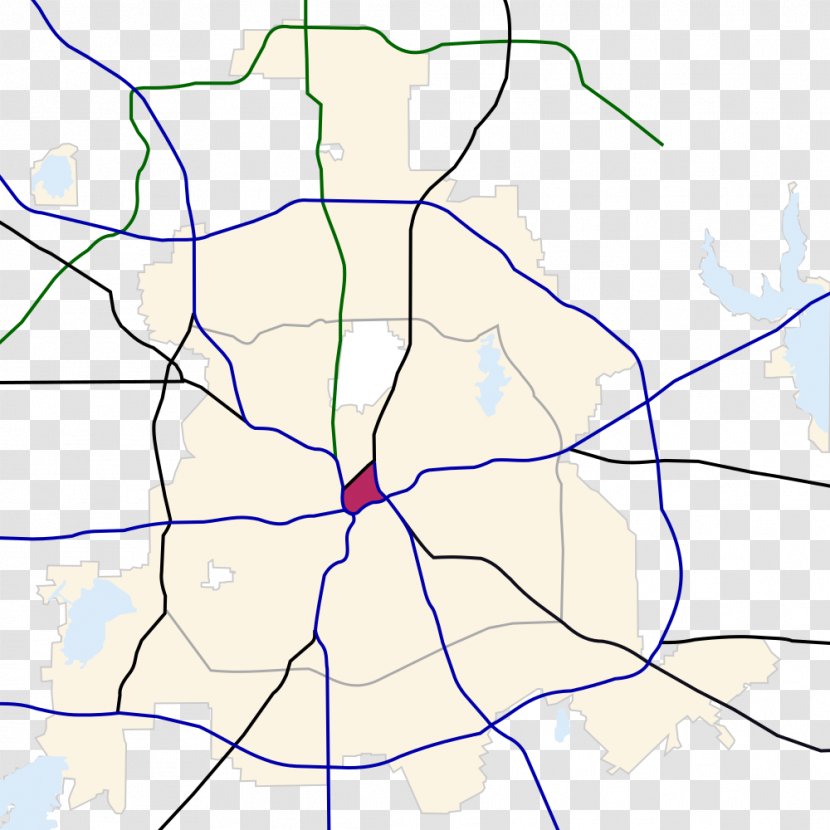 Downtown Dallas Oak Lawn Bryan Place, Central Business District Map - Heart Transparent PNG