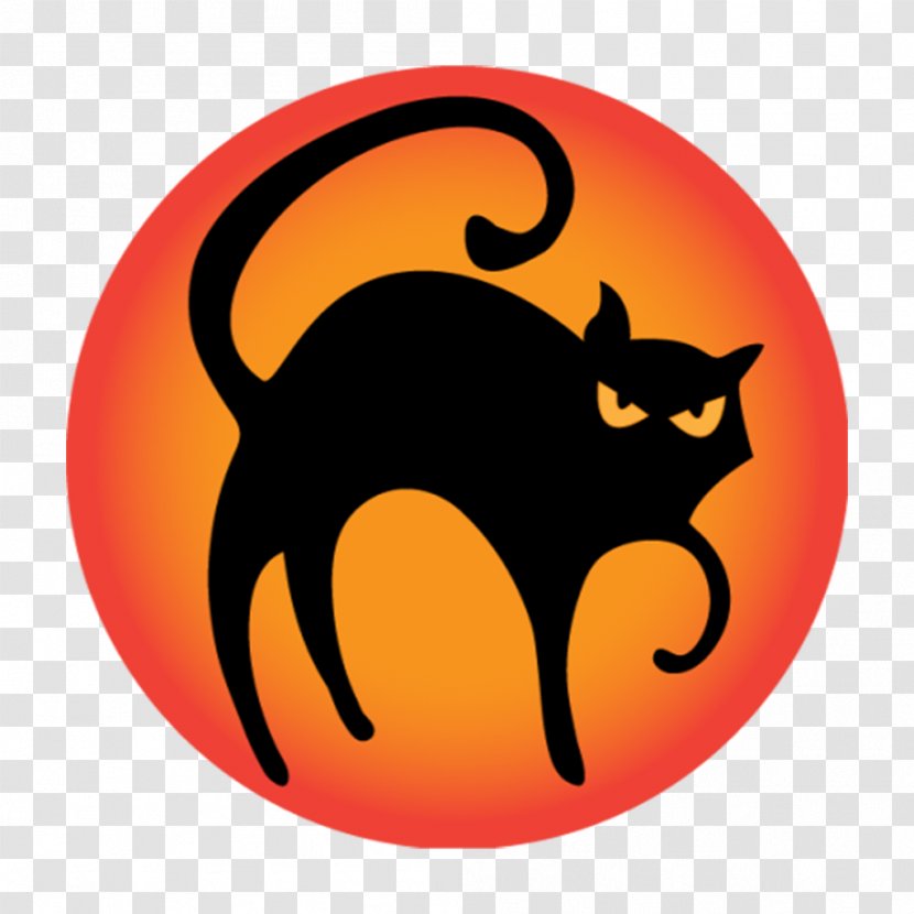 Computer Icons Cat Halloween Jack-o'-lantern - Silhouette - Evil Transparent PNG