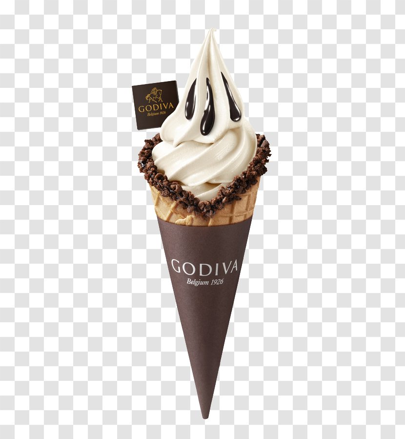 Ice Cream Cones White Chocolate Frozen Yogurt - Whipped Transparent PNG