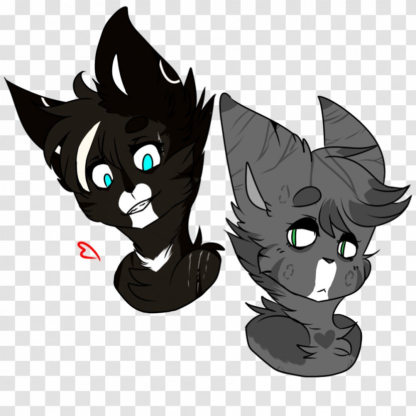 Black Cat Kitten Whiskers Horse - Tail Transparent PNG