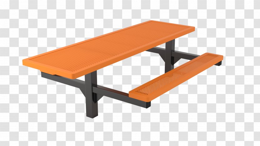 Picnic Table Garden Furniture Bench - Orange - Top Transparent PNG