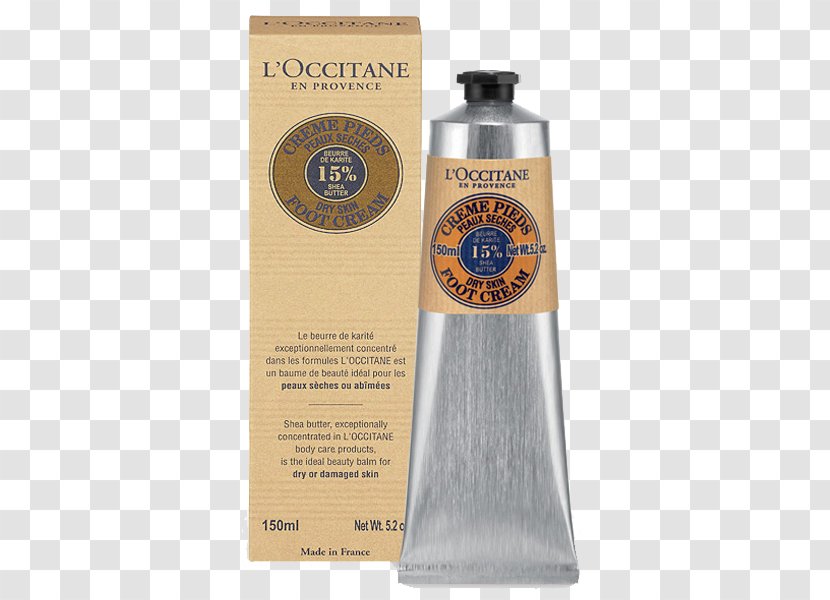 Lotion L'Occitane Shea Butter Foot Cream En Provence Hand - Cosmetics - Nut Transparent PNG