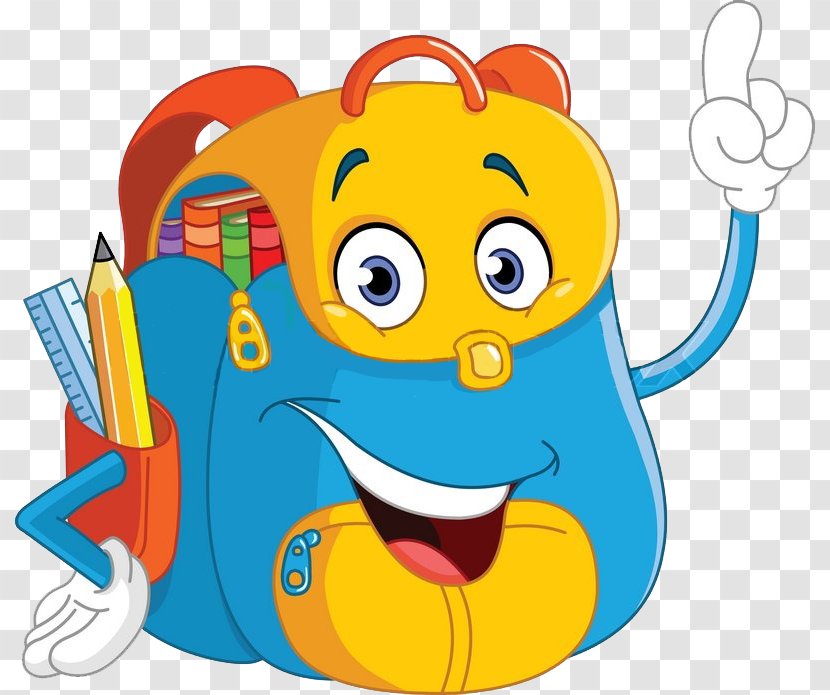 Backpack Cartoon Royalty-free Clip Art - Yellow - Bag Transparent PNG