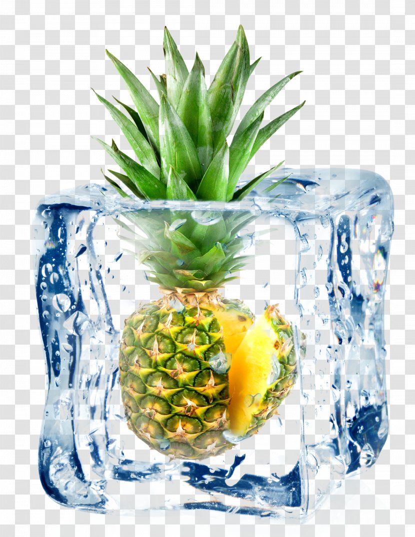 Cocktail Juice Fruit Ice Cube - Bromeliaceae - Pineapple Transparent PNG