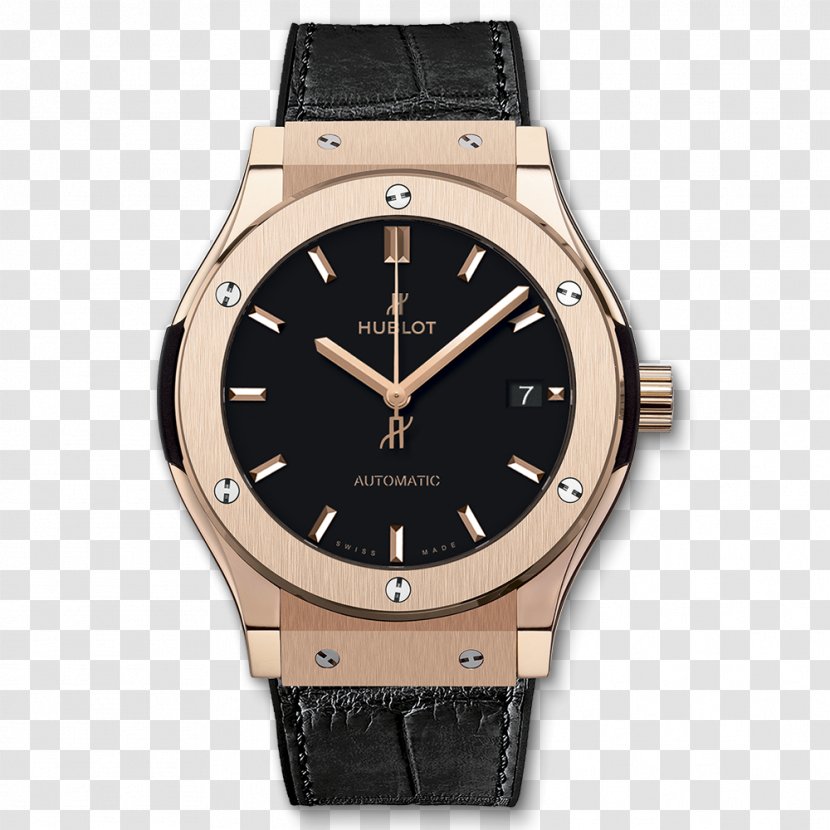 Hublot Chronograph Automatic Watch Gold - Strap Transparent PNG