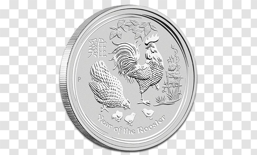 Perth Mint Silver Coin Lunar - Black And White - Financial Gold Coins Transparent PNG