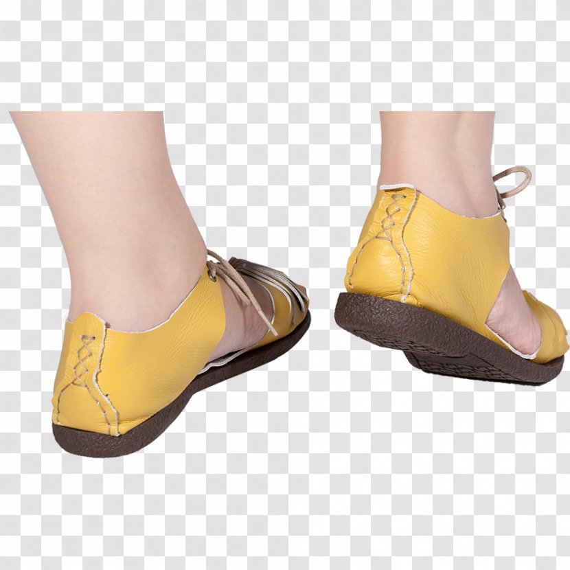 Sandal Yellow Shoe CELTA 2,2-Dichloro-1,1,1-trifluoroethane - Footwear Transparent PNG