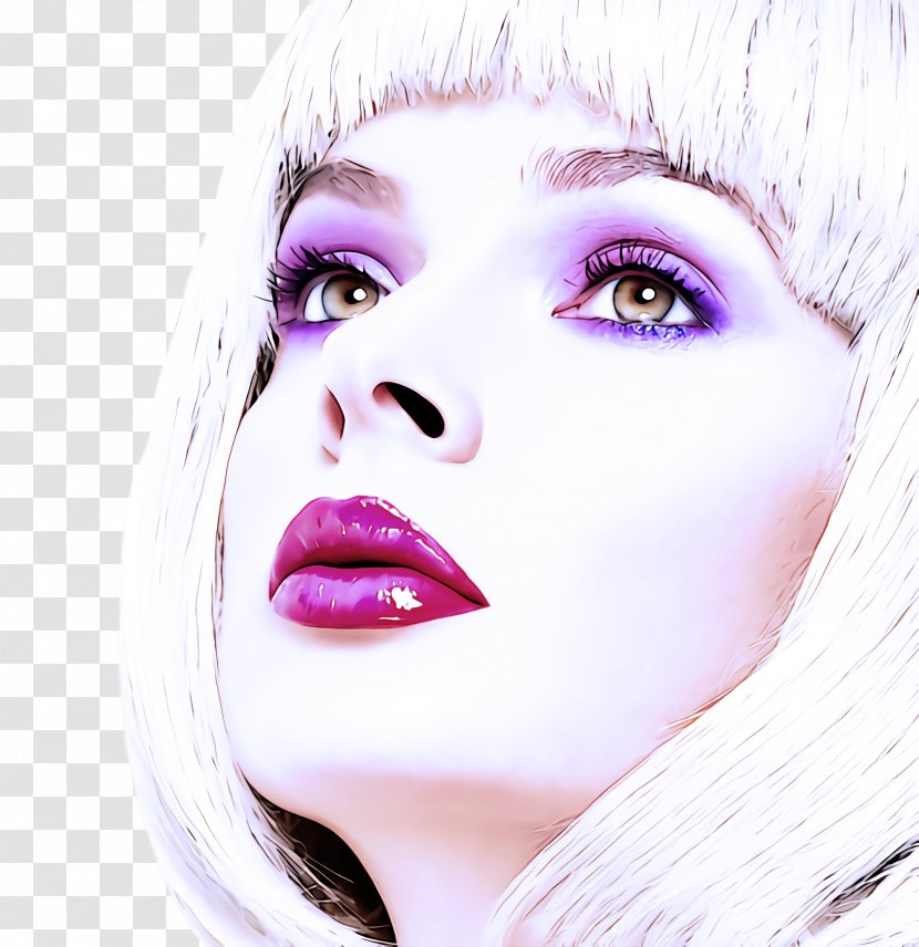 Face Skin Purple Eyebrow Violet - Eye Lip Transparent PNG