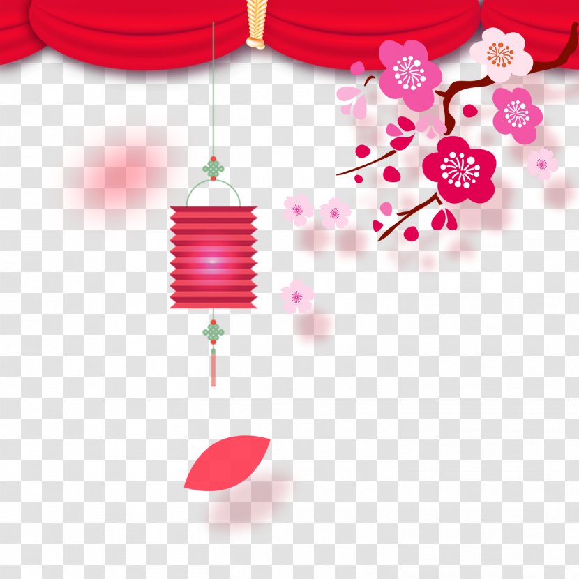 Plum Blossom Peach Download Clip Art - Flower - Lantern Transparent PNG