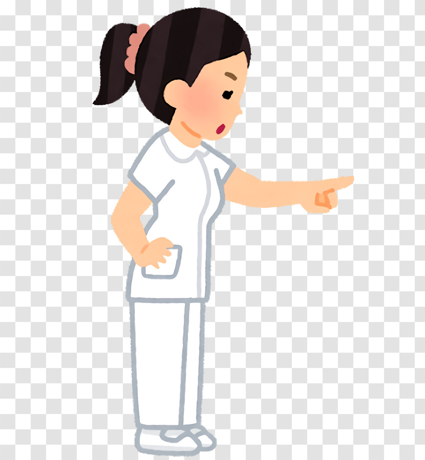 Cartoon Standing Finger Hand Gesture Transparent PNG