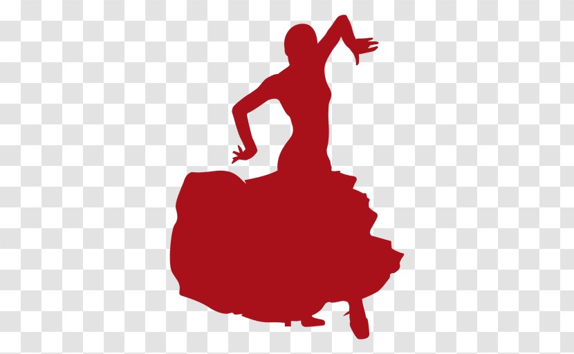Flamenco Dance Image Drawing - Red - Silhouette Transparent PNG