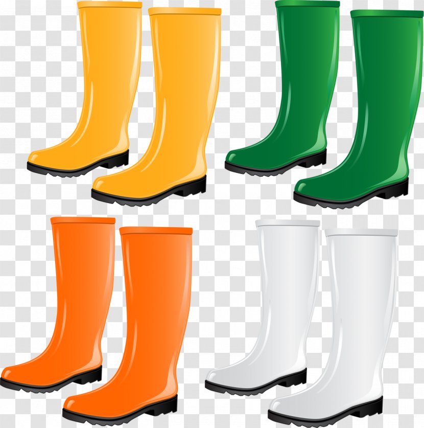 Wellington Boot Shoe Clothing Fashion - Pants - Rainy Ribbon Rain Boots Transparent PNG