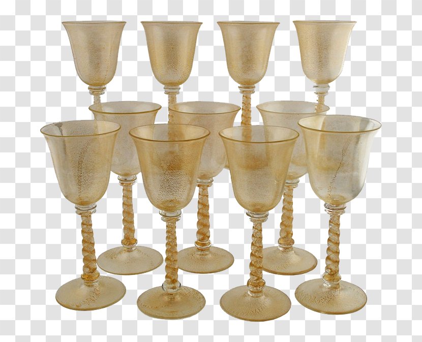 Wine Glass Murano Champagne Stemware - Table Transparent PNG