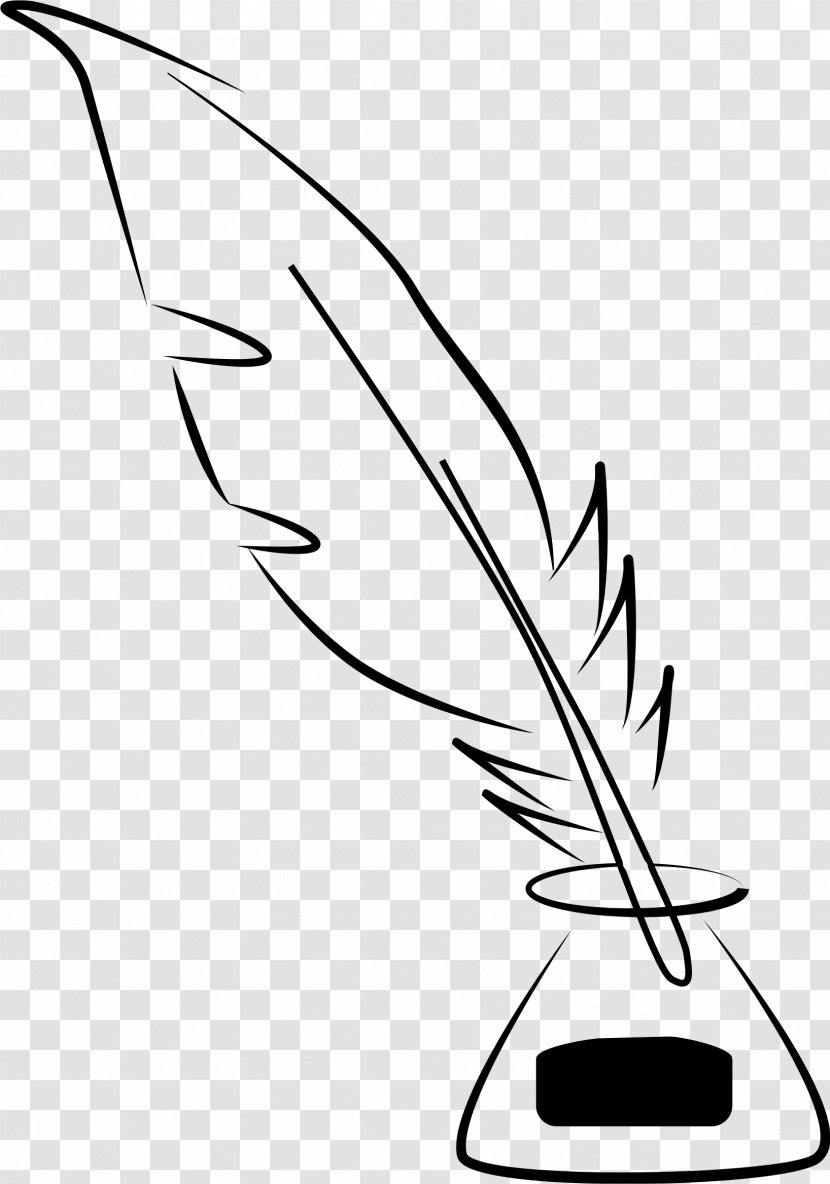 Quill Inkwell Paper Clip Art - Feather Transparent PNG