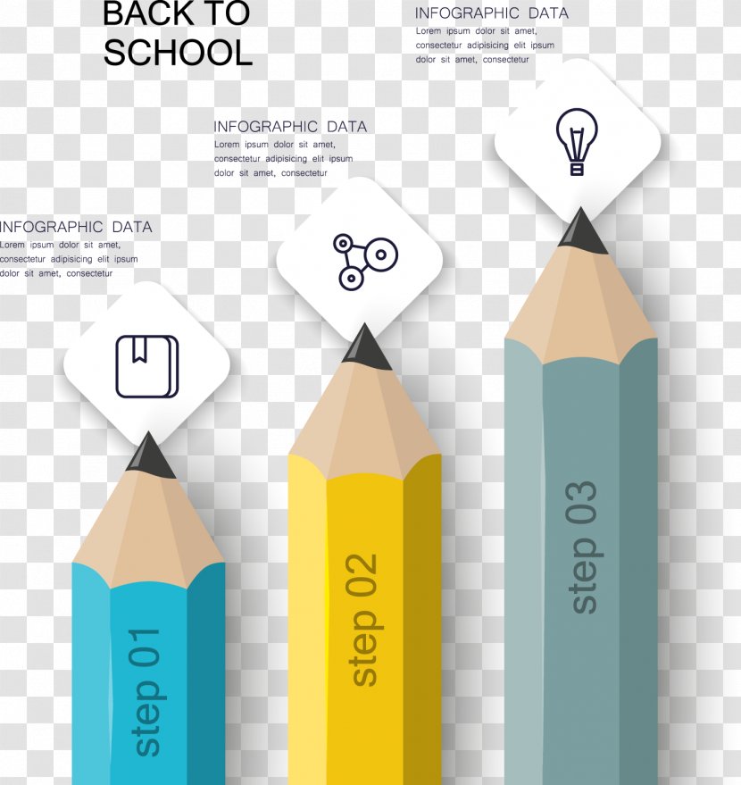 Pencil Infographic Euclidean Vector - Chart - Information Map Material Transparent PNG