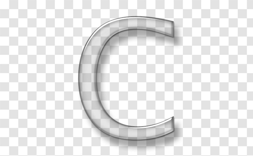 Material Black And White Pattern - Hardware Accessory - Letter C Transparent PNG