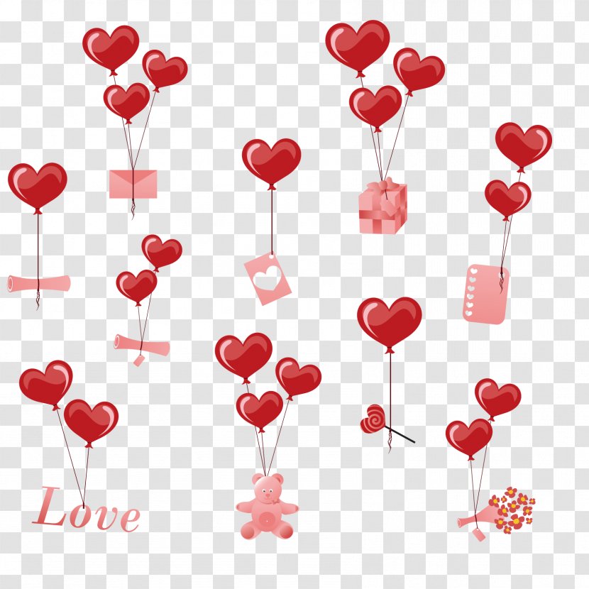 Heart-shaped Balloons Vector Graphics Valentine's Day - Balloon Transparent PNG