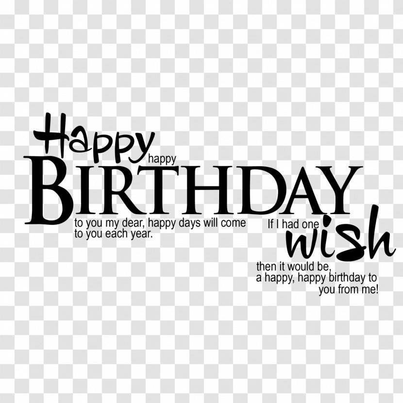 Wish Birthday Greeting Happiness - Text Transparent PNG