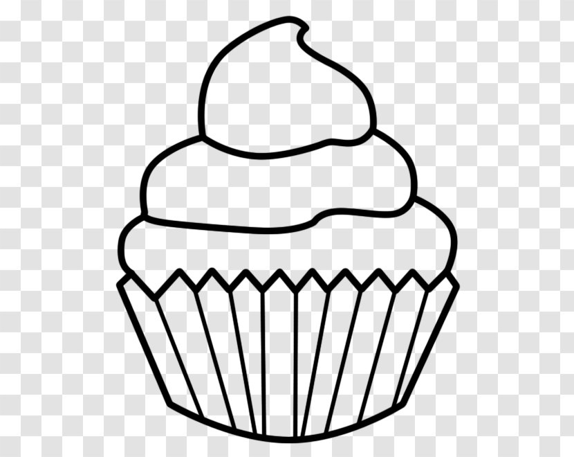Cupcake Birthday Cake Muffin Drawing Clip Art - Coloring Book - Line Transparent PNG