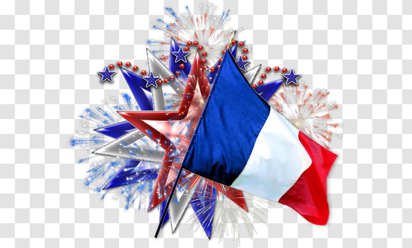 Blue Red White Flag Of France - Fireworks Transparent PNG