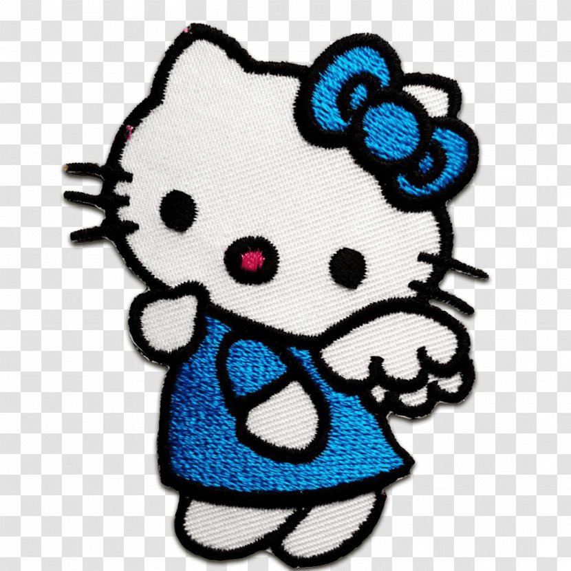Hello Kitty Embroidered Patch Embroidery Character Punk Rock - Name Tag Transparent PNG