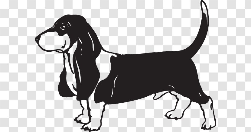 Basset Hound Treeing Walker Coonhound Dachshund Hunting - Monochrome Photography - Conformation Show Transparent PNG