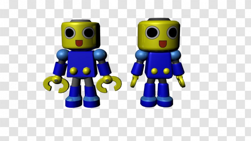 Robot Cobalt Blue - Figurine - Befor After Transparent PNG