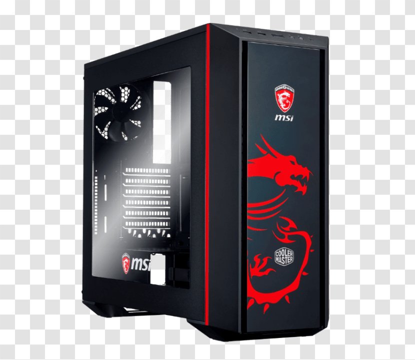 Computer Cases & Housings Power Supply Unit Cooler Master MasterBox 5 ATX - Cooling - Dragon Msi Transparent PNG