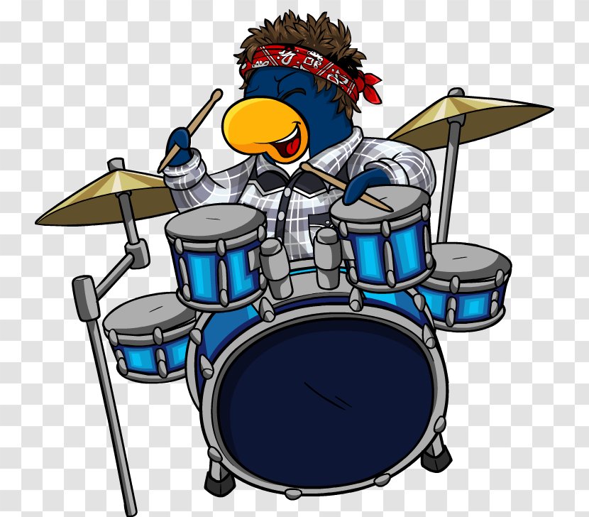 Bass Drums Club Penguin Drummer Clip Art - Drum Transparent PNG