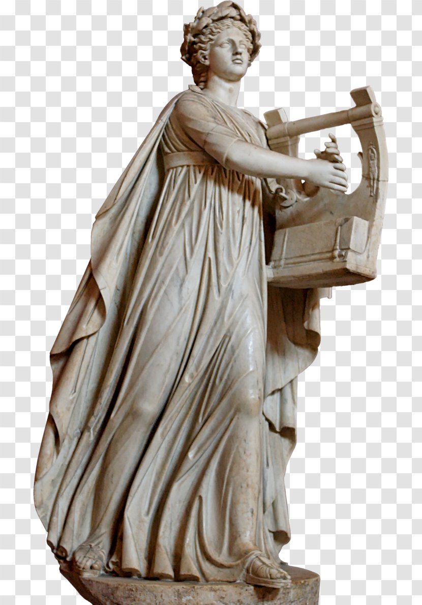 Statue Apollo Citharoedus Belvedere Pio-Clementino Museum - Art - Sculpting Transparent PNG