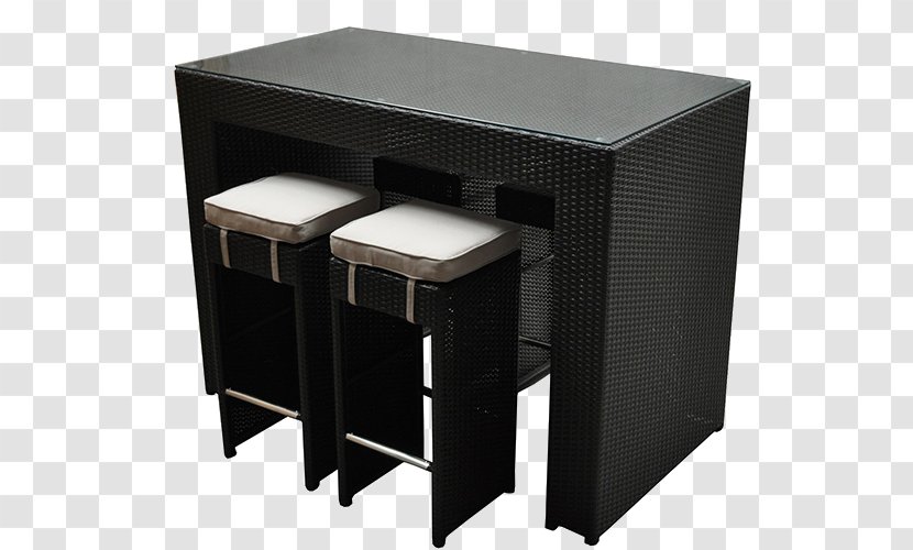 Table Bar Stool Furniture Wicker - Tableware Set Transparent PNG