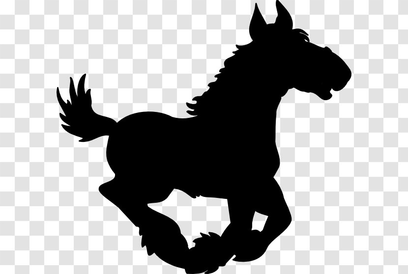 Clip Art Pony Mustang Stallion Foal - Mane Transparent PNG