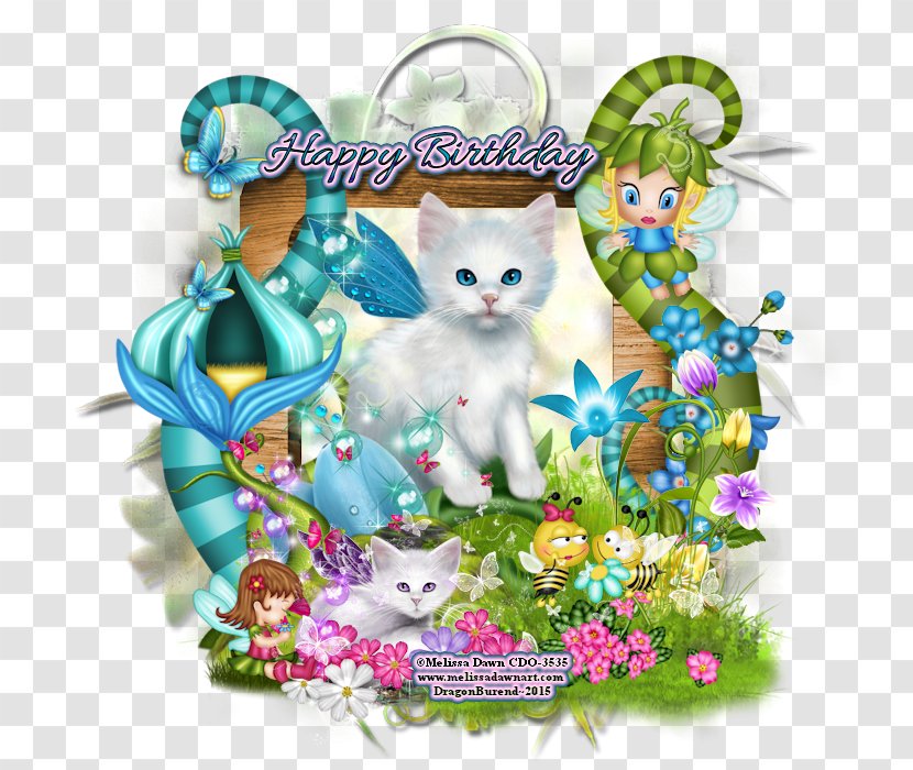 Cat Floral Design Character - Flora - Fairy Forest Transparent PNG