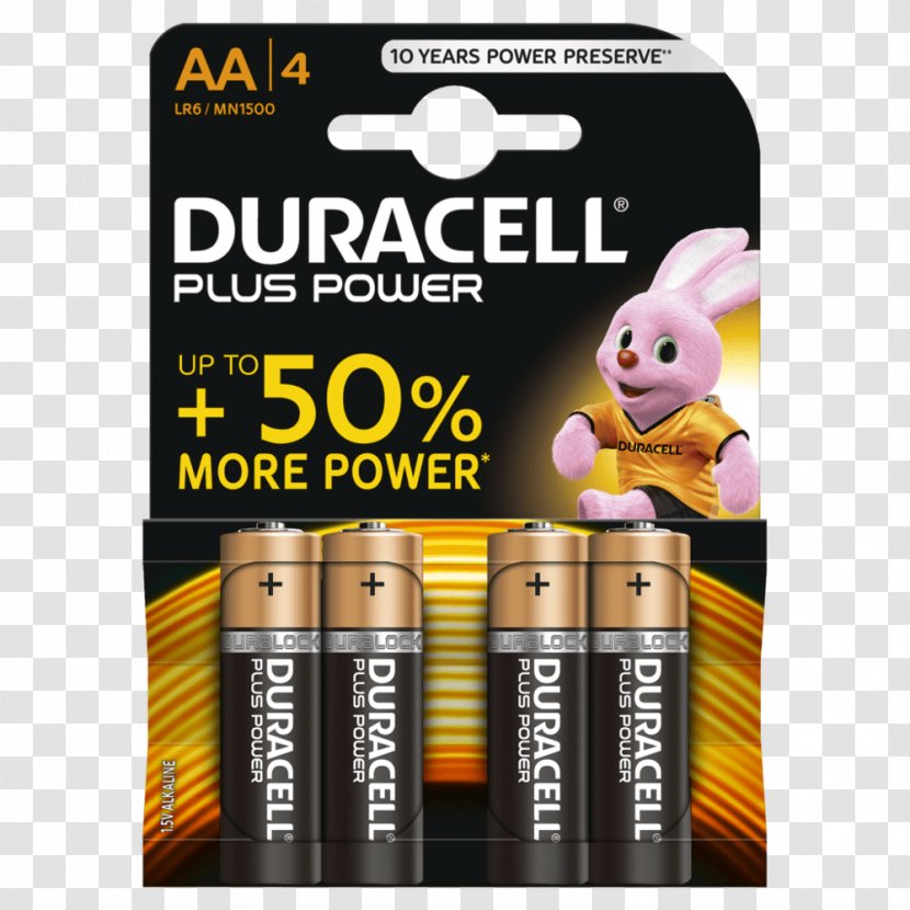 Alkaline Battery Duracell AAA Electric Transparent PNG