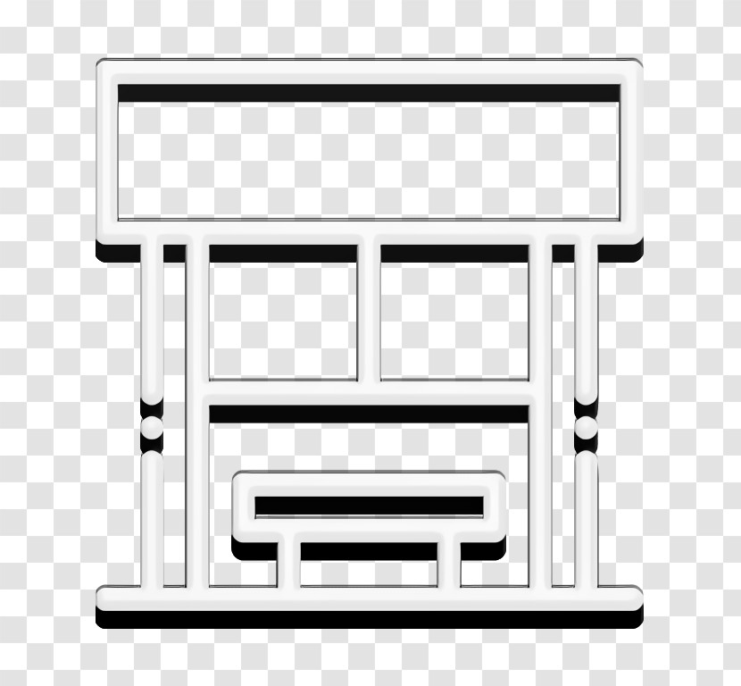 Bench Icon Cityscape Icon Bus Stop Icon Transparent PNG