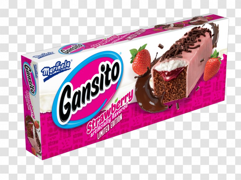 Chocolate Bar Gansito Sweetness Snack Cake Fresa - Food - Strawberry Flavor Transparent PNG