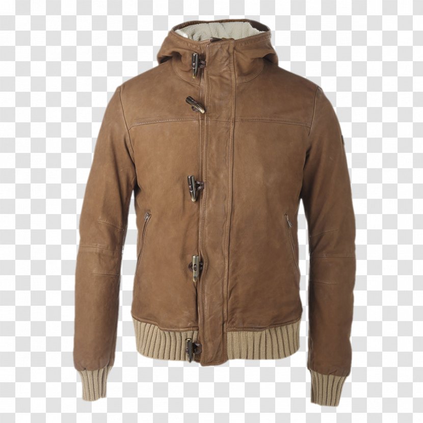 Leather Jacket Fur Clothing - Brown Transparent PNG